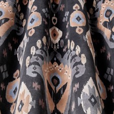 1.5m iLiv Kasbah Anthracite Ikat Soft Velvet Fabric Cushion Curtain Upholstery