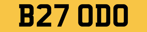 B27 odo awesome number plate - b27,