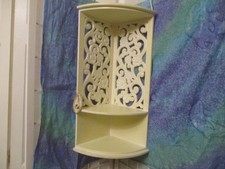vintage carved wood corner
