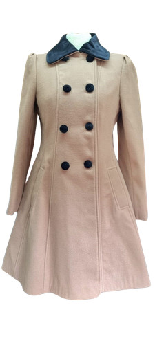 Women double breasted coat - double,
