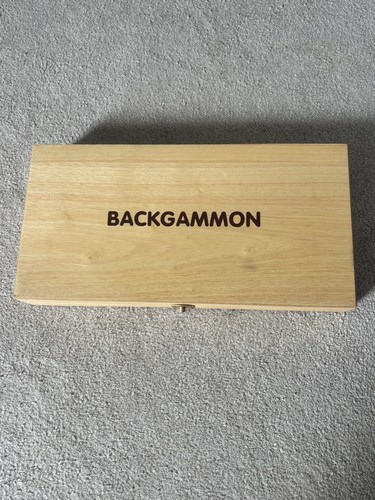 Backgammon set wooden case - backgammon,