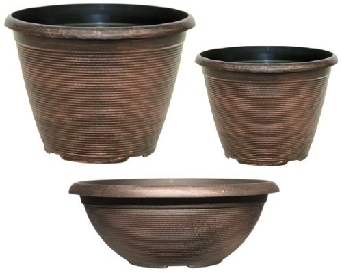 Copper small large bowl plant - large,