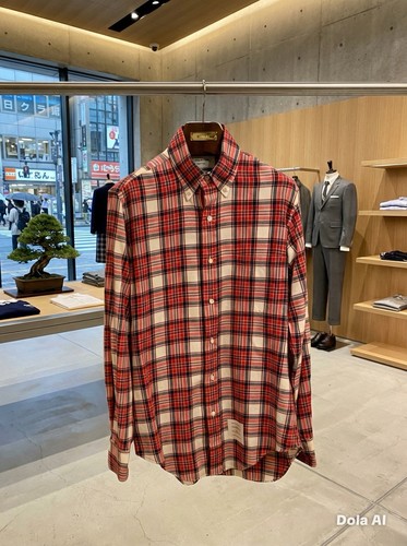 Thom browne mens tartan button - thom,
