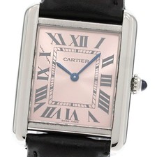 CARTIER Tank solo SM W5200000 Pink Dial Quartz Ladies Watch_862645