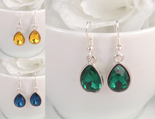 SMALL TEAR DROP SILVER TONE