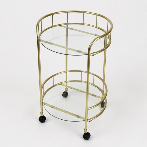 Gold drinks trolley with - trolley,