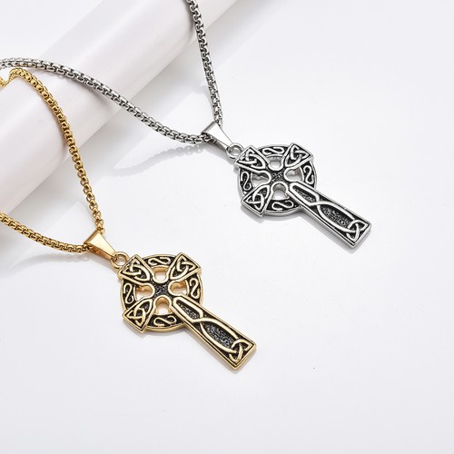 Celtic cross necklace pendant - celtic,