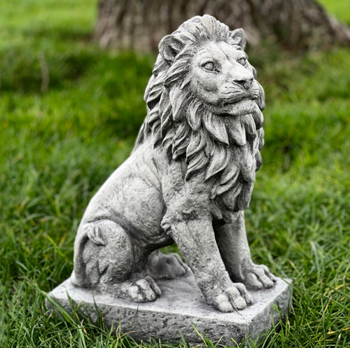 Garden lion sculpture concrete - lion,