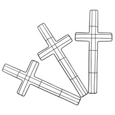 3 Pcs Wire Crosses for Wreath