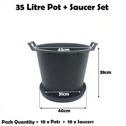 Litre plant pot - 10, with