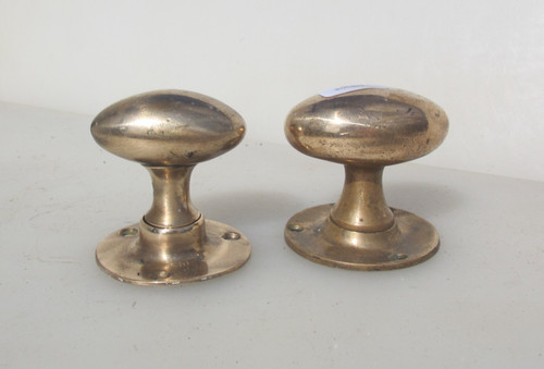Victorian brass door knobs - brass,