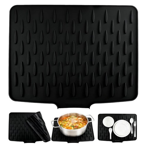 1pc silicone dish drying mat - silicone,