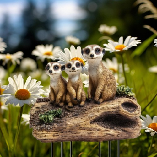 Meerkat garden stake - stake, 2d