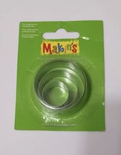 Makin's Clay Round Cutter Set, 4 piece Cookies- Food Safe Circle