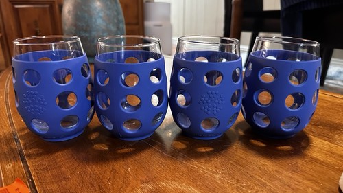 Lifefactory blue stemless wine - blue,
