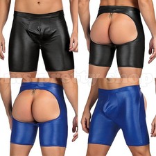 Men's Faux Leather Underwear