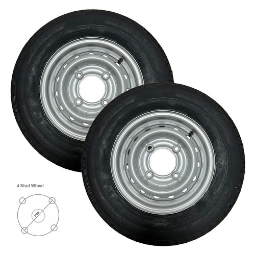 Pair 165 r13c trailer wheel - pair,