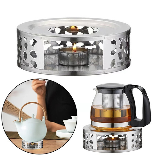 Stainless steel teapot - stainless, round