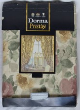 Vintage 1980s Dorma Prestige Winter Rose Floral Wide Width Lined Curtains Torn
