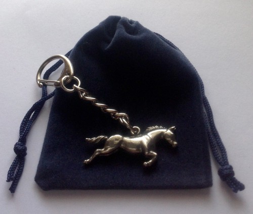 Horse silver pewter keyring - silver,