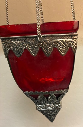 Red sanctuary antique lamp - red,