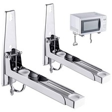 Microwave Oven Wall-Mount Hanging Brackets Oven Stand Shelf Rack Stainless Steel