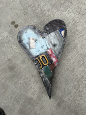 ANTHONY HANSEN the real truth lies within" HEART METAL WALL ART SCULPTURE signed