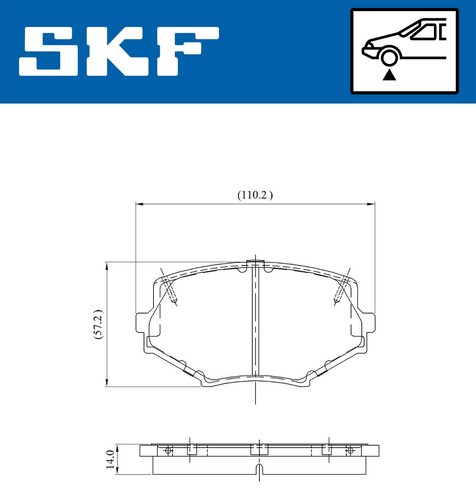 Brake pad set for eunos - set,