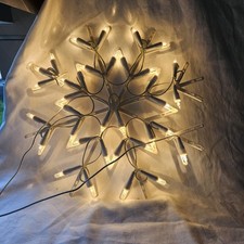 Woolworths Christmas Lights Snowflake Boxed Indoor Mains 1.5m Cord Vintage
