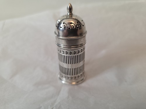 Sterling silver salt shaker - silver,