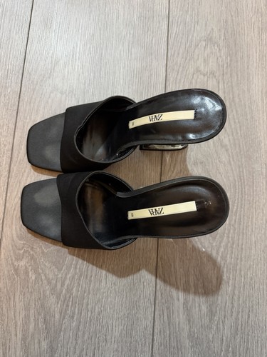 Black zara block heels size - heels,