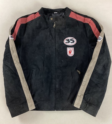 Vintage leather biker jacket - leather,