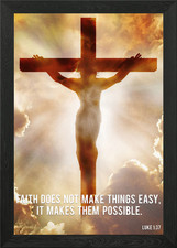 jesus light Framed Wall Art