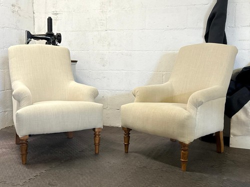 Pair french armchairs in - of,