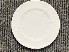 Wedgwood Countryware Embossed Leaves All White Salad Dessert Plate 8"