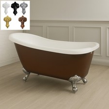 1550mm Copper Effect Freestanding Acrylic Roll Top Bath + Choice of Feet –No Tap