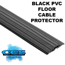 GREENBROOK BLACK PVC RUBBER CABLE PROTECTOR COVER TIDY FLOOR TRUNKING 64 x 11MM