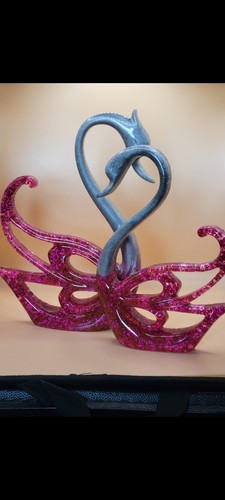 Handmade epoxy resin swan - handmade,