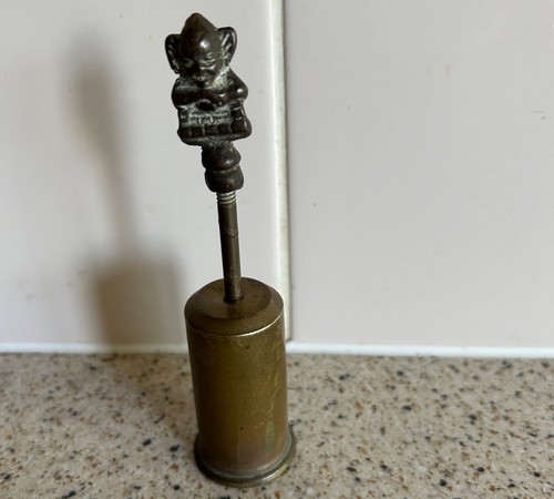 Small antique fireside brass