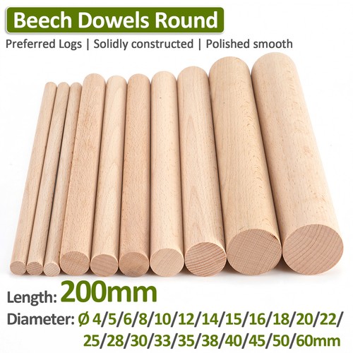 Wooden beech rod diameter - beech,