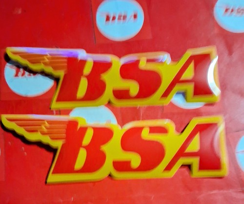 Bsa red yellow tank motifs - bsa,