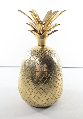Mcm lacquered brass - lacquered, pineapple