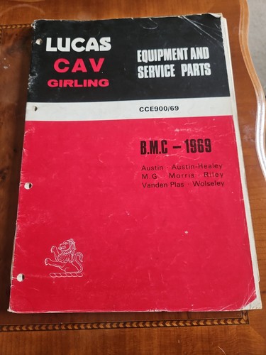 Lucas parts manual bmc - lucas, austin