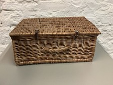 Vintage wicker picnic hamper - vintage,