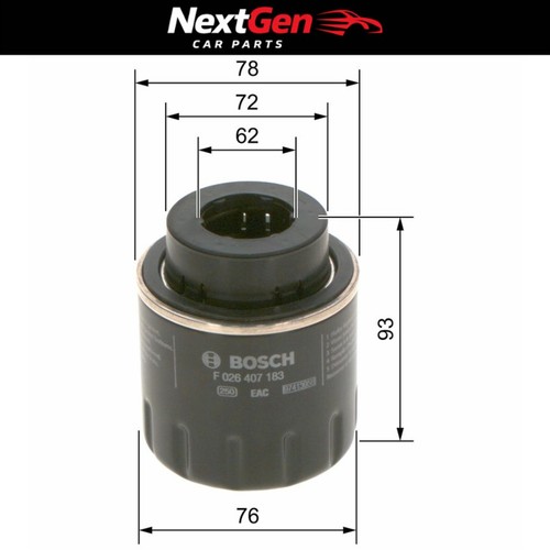 Bosch oil filter 026 407 - bosch, f