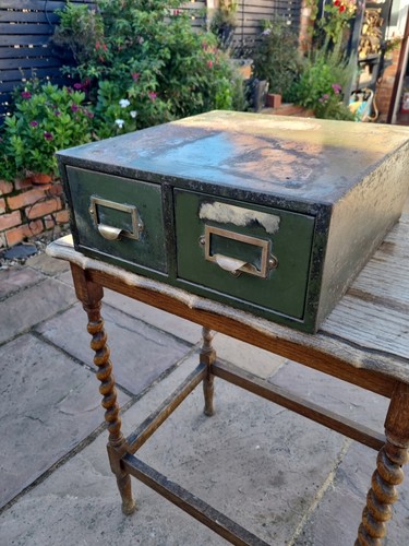 Metal filing drawers vintage - filing,