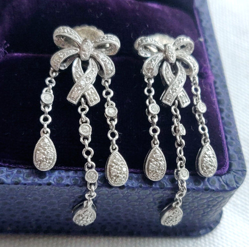 Vintage natural diamond bow - diamond,