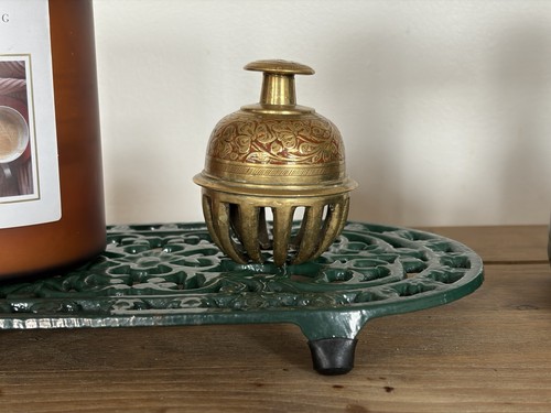 Vintage enameled solid - , brass