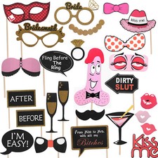 30pcs Hen Party Props Selfie Photo Booth Night Games Wedding Photography Selfie