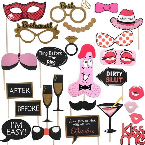 30pcs hen party props selfie - hen,